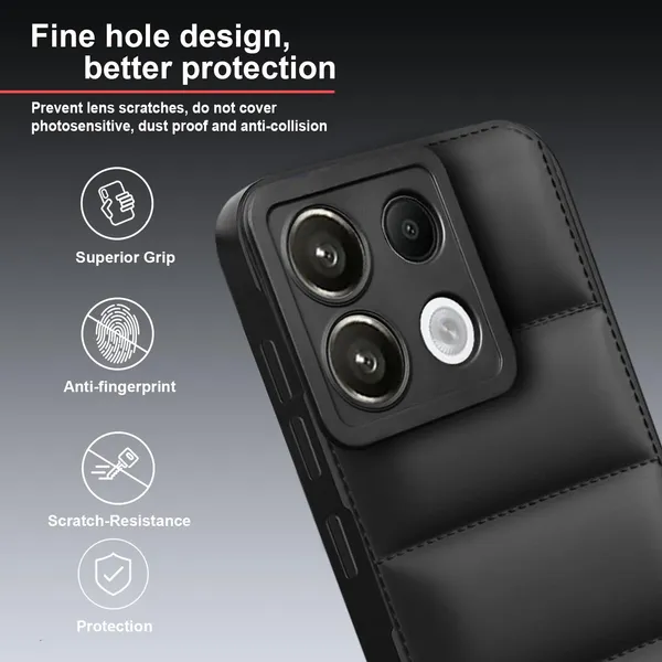 TRUEUPGRADE_Back_Case_Cover_for_Redmi_Note_13_Pro_5G_|_Compatible_for_Redmi_Note_13_Pro_5G_Back_Case_Cover_|_Puff_Case_with_Camera_Protection_|Black