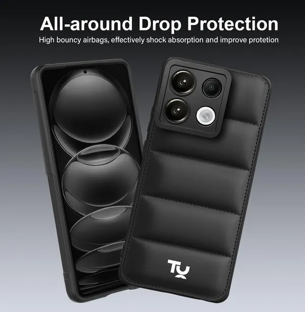 TRUEUPGRADE_Back_Case_Cover_for_Redmi_Note_13_Pro_5G_|_Compatible_for_Redmi_Note_13_Pro_5G_Back_Case_Cover_|_Puff_Case_with_Camera_Protection_|Black