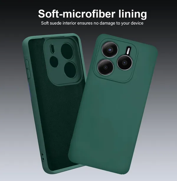 TRUEUPGRADE_Liquid_Silicone_Designed_Back_Case_Cover_for_Mi_Redmi_Note_14_5G_|_Microfiber_Inside,_Full_Protection_|_Bumper_Back_Cover_Case_for_Mi_Redmi_Note_14_5G_Green