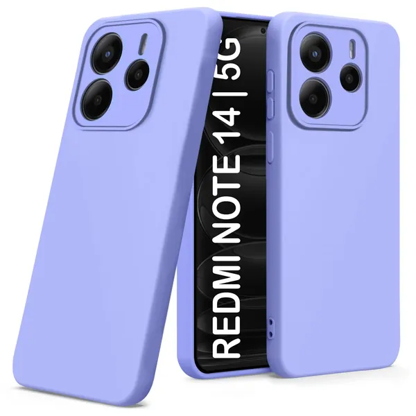 TRUEUPGRADE_Liquid_Silicone_Designed_Back_Case_Cover_for_Mi_Redmi_Note_14_5G|_Microfiber_Inside,_Full_Protection_|_Bumper_Back_Cover_Case_for_Mi_Redmi_Note_14_5G_Purple