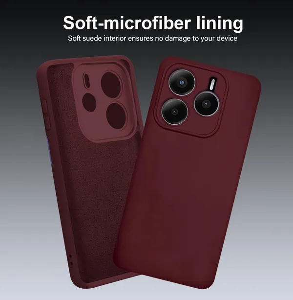TRUEUPGRADE_Liquid_Silicone_Designed_Back_Case_Cover_for_Mi_Redmi_Note_14_5G|_Microfiber_Inside,_Full_Protection_|_Bumper_Back_Cover_Case_for_Mi_Redmi_Note_14_5G_Wine