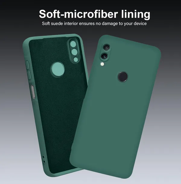 TRUEUPGRADE_Compatible_with_Mi_Redmi_Note_7_/_Note_7_Pro/Note_7S_Back_Cover_Case,_Liquid_Silicone_Cover,_Full_Body_Protective_Cover,_Shockproof,_Anti-Scratch_Soft_Microfiber_Lining_-_Green