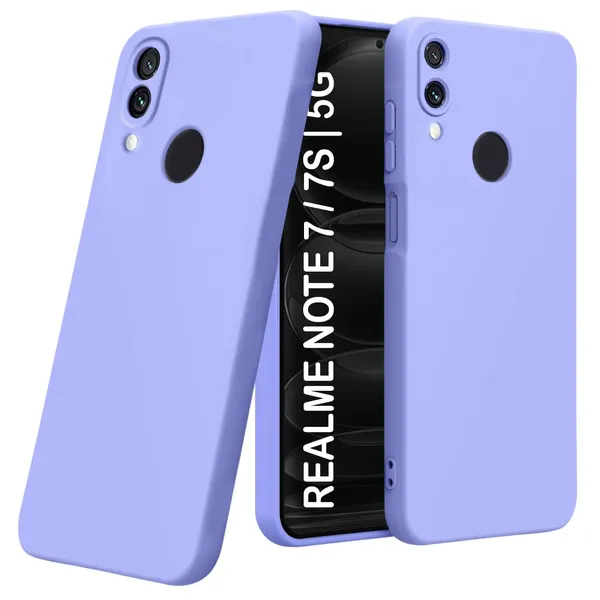 TRUEUPGRADE_Compatible_with_Mi_Redmi_Note_7_/_Note_7_Pro/Note_7S_Back_Cover_Case,_Liquid_Silicone_Cover,_Full_Body_Protective_Cover,_Shockproof,_Anti-Scratch_Soft_Microfiber_Lining_-_Purple
