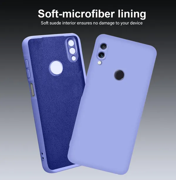 TRUEUPGRADE_Compatible_with_Mi_Redmi_Note_7_/_Note_7_Pro/Note_7S_Back_Cover_Case,_Liquid_Silicone_Cover,_Full_Body_Protective_Cover,_Shockproof,_Anti-Scratch_Soft_Microfiber_Lining_-_Purple