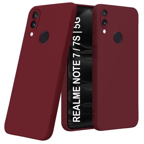 TRUEUPGRADE_Liquid_Silicone_Designed_Back_Case_Cover_for_Mi_Redmi_Note_7_/_Note_7_Pro/Note_7S|_Microfiber_Inside,_Full_Protection_|_Bumper_Back_Cover_Case_for_Mi_Redmi_Note_7_/_Note_7_Pro_Wine