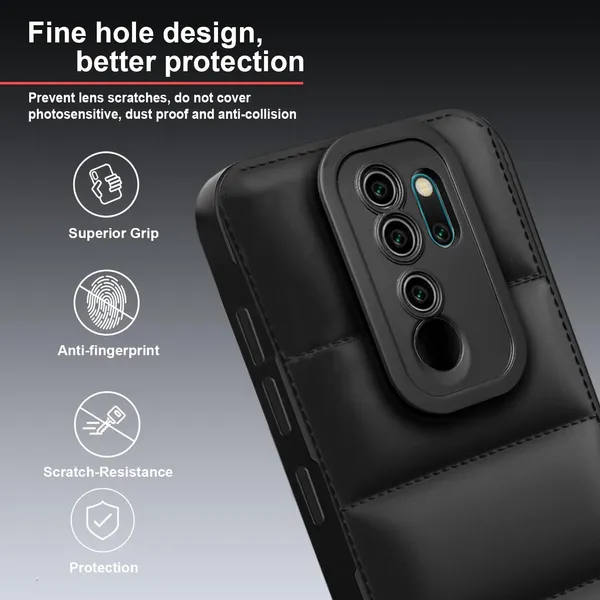 TRUEUPGRADE_Back_Case_Cover_for_Redmi_Note_8_Pro_(4G)_|_Compatible_for_Redmi_Note_8_Pro_(4G)_Back_Case_Cover_|_Puff_Case_with_Camera_Protection_|Black