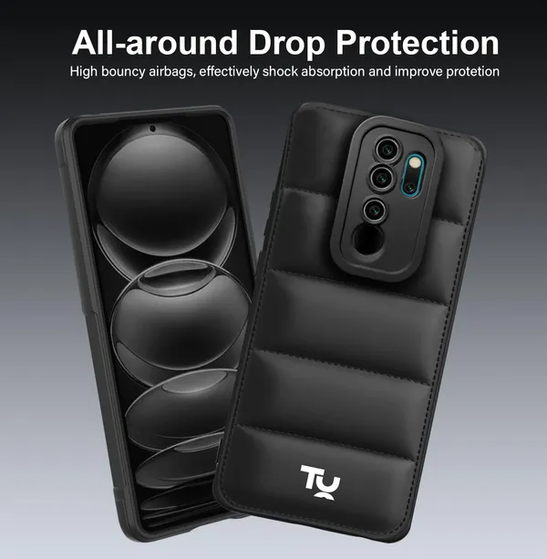 TRUEUPGRADE_Back_Case_Cover_for_Redmi_Note_8_Pro_(4G)_|_Compatible_for_Redmi_Note_8_Pro_(4G)_Back_Case_Cover_|_Puff_Case_with_Camera_Protection_|Black