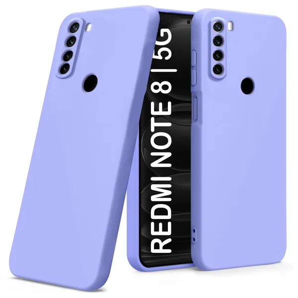 TRUEUPGRADE_Compatible_with_Mi_Redmi_Note_8_Back_Cover_Case,_Liquid_Silicone_Cover,_Full_Body_Protective_Cover,_Shockproof,_Anti-Scratch_Soft_Microfiber_Lining_-_Purple
