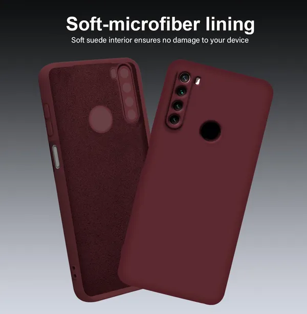 TRUEUPGRADE_Compatible_with_Mi_Redmi_Note_8_Back_Cover_Case,_Liquid_Silicone_Cover,_Full_Body_Protective_Cover,_Shockproof,_Anti-Scratch_Soft_Microfiber_Lining_-_Wine