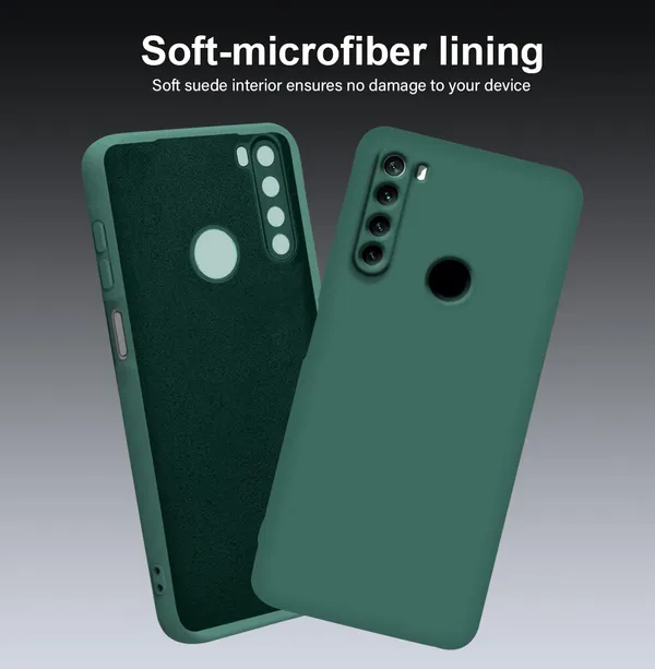 TRUEUPGRADE_Liquid_Silicone_Designed_Back_Case_Cover_for_Mi_Redmi_Note_8|_Microfiber_Inside,_Full_Protection_|_Bumper_Back_Cover_Case_for_Mi_Redmi_Note_8_Green