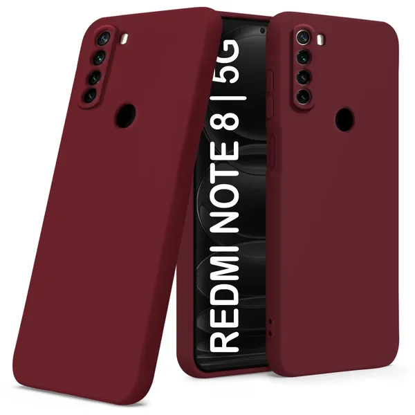 TRUEUPGRADE_Liquid_Silicone_Designed_Back_Case_Cover_for_Mi_Redmi_Note_8|_Microfiber_Inside,_Full_Protection_|_Bumper_Back_Cover_Case_for_Mi_Redmi_Note_8_Wine