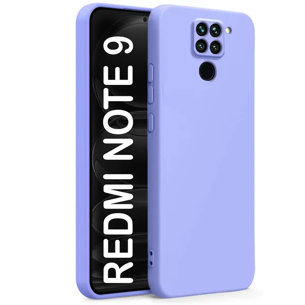 TRUEUPGRADE_Compatible_with_Mi_Redmi_Note_9_Back_Cover_Case,_Liquid_Silicone_Cover,_Full_Body_Protective_Cover,_Shockproof,_Anti-Scratch_Soft_Microfiber_Lining_-_Purple