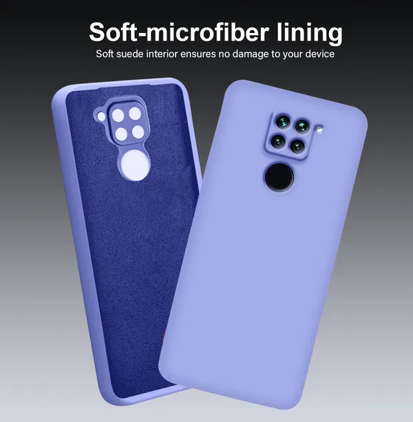 TRUEUPGRADE_Compatible_with_Mi_Redmi_Note_9_Back_Cover_Case,_Liquid_Silicone_Cover,_Full_Body_Protective_Cover,_Shockproof,_Anti-Scratch_Soft_Microfiber_Lining_-_Purple