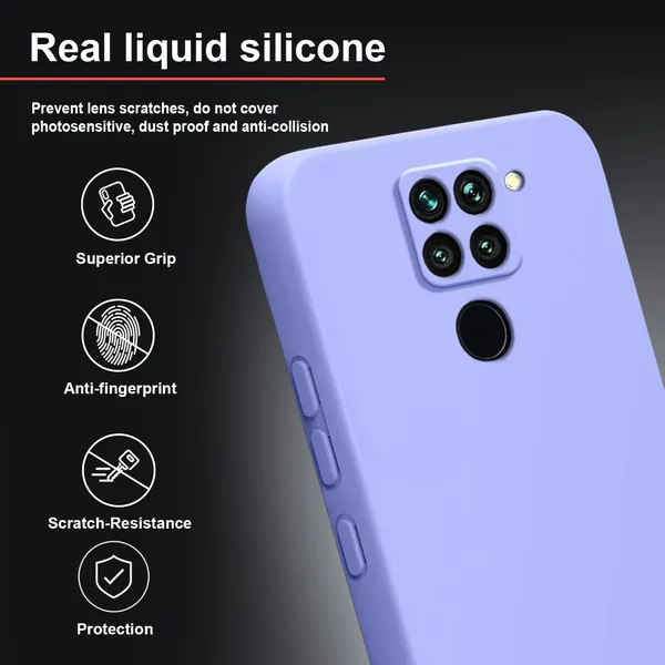 TRUEUPGRADE_Compatible_with_Mi_Redmi_Note_9_Back_Cover_Case,_Liquid_Silicone_Cover,_Full_Body_Protective_Cover,_Shockproof,_Anti-Scratch_Soft_Microfiber_Lining_-_Purple