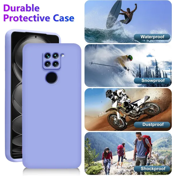 TRUEUPGRADE_Compatible_with_Mi_Redmi_Note_9_Back_Cover_Case,_Liquid_Silicone_Cover,_Full_Body_Protective_Cover,_Shockproof,_Anti-Scratch_Soft_Microfiber_Lining_-_Purple