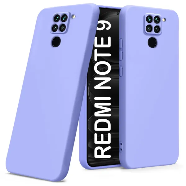 TRUEUPGRADE_Liquid_Silicone_Designed_Back_Case_Cover_for_Mi_Redmi_Note_9|_Microfiber_Inside,_Full_Protection_|_Bumper_Back_Cover_Case_for_Mi_Redmi_Note_9_Purple