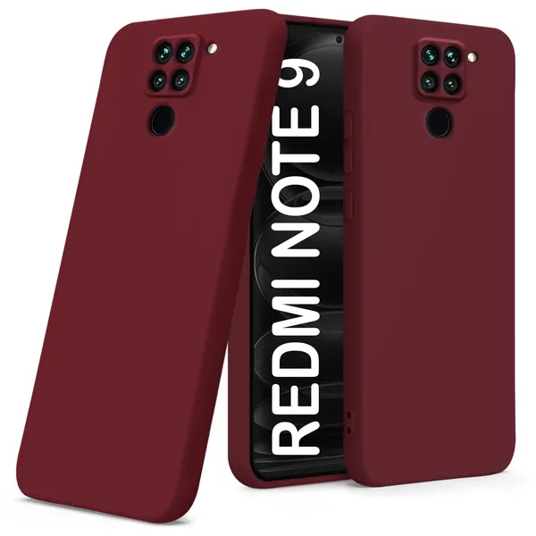 TRUEUPGRADE_Liquid_Silicone_Designed_Back_Case_Cover_for_Mi_Redmi_Note_9|_Microfiber_Inside,_Full_Protection_|_Bumper_Back_Cover_Case_for_Mi_Redmi_Note_9_Wine