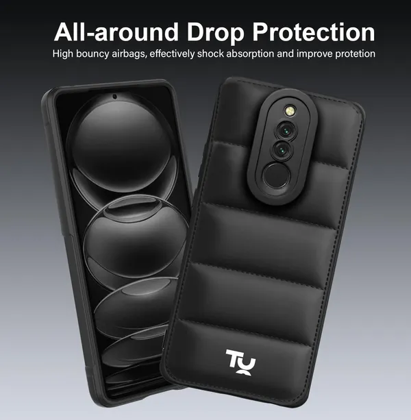 TRUEUPGRADE_Back_Case_Cover_for_Redmi_8A_Dual/Redmi_8_|_Compatible_for_Redmi_8A_Dual/Redmi_8_Back_Case_Cover_|_Puff_Case_with_Camera_Protection_|Black