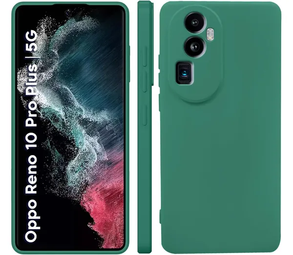 TRUEUPGRADE_Compatible_with_Oppo_Reno_10_Pro_Plus_5G_Cover,_Liquid_Silicone_Cover,_Full_Body_Protective_Cover,_Shockproof,_Slim_Phone_Cover,_Anti-Scratch_Soft_Microfiber_Lining_-_Green