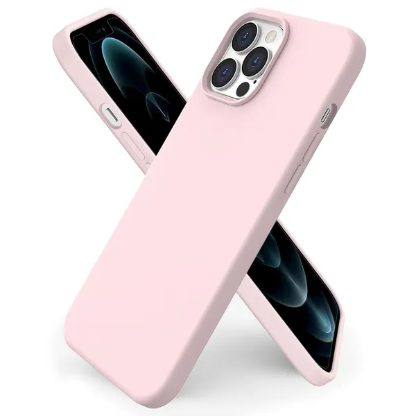 TRUEUPGRADE_Liquid_Silicone_Case_Compatible_with_iPhone_12_Pro_Max_6.7",Slim_Liquid_Silicone_Full_Covered_Soft_Gel_Rubber_Case_Cover_for_iPhone_12_Pro_Max(2020)_6.7_inch-_Pink