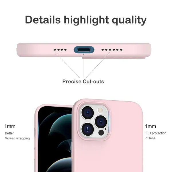 TRUEUPGRADE_Liquid_Silicone_Case_Compatible_with_iPhone_12_Pro_Max_6.7",Slim_Liquid_Silicone_Full_Covered_Soft_Gel_Rubber_Case_Cover_for_iPhone_12_Pro_Max(2020)_6.7_inch-_Pink