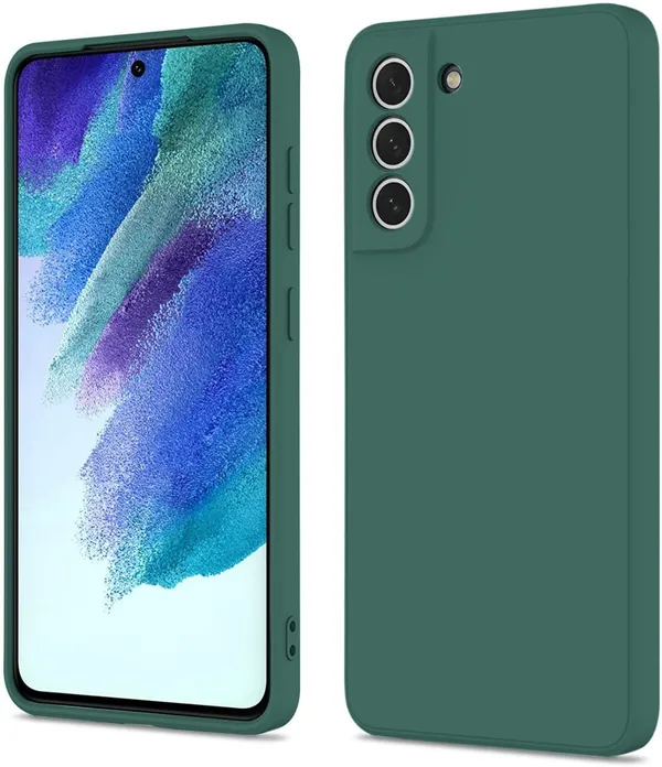 TRUEUPGRADE_Liquid_Silicone_Back_Case_Cover_Compatible_for_Samsung_Galaxy_S21_FE_5G_|_Microfiber_Inside_|_360_Degree_Protection_Back_Cover_Case_for_Samsung_Galaxy_S21_FE_5G_-_Green