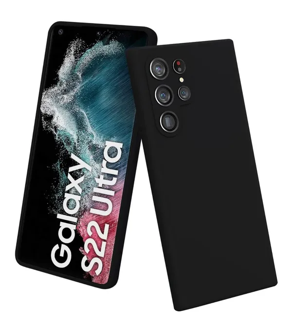 TRUEUPGRADE_Liquid_Silicone_Back_Cover_Case_Compatible_for_Samsung_Galaxy_S22_Ultra_5G_|_Microfiber_Inside_|_360_Degree_Protection_Back_Case_Cover_for_Samsung_Galaxy_S22_Ultra_5G_-_Black