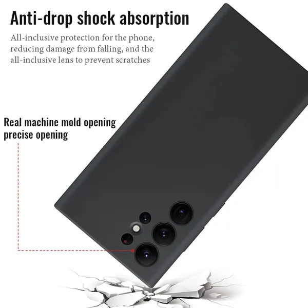 TRUEUPGRADE_Liquid_Silicone_Back_Cover_Case_Compatible_for_Samsung_Galaxy_S22_Ultra_5G_|_Microfiber_Inside_|_360_Degree_Protection_Back_Case_Cover_for_Samsung_Galaxy_S22_Ultra_5G_-_Black