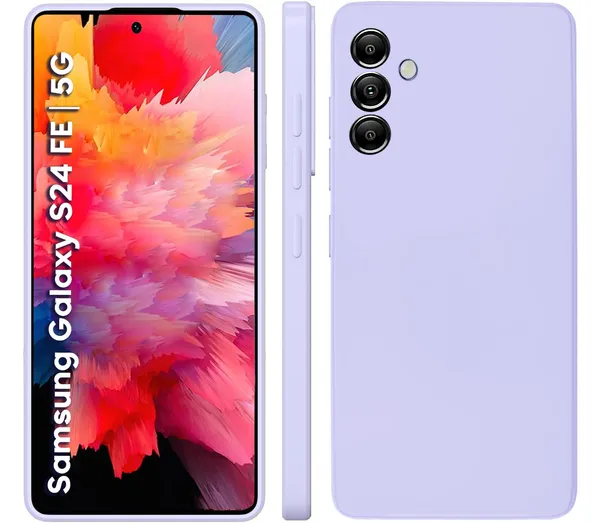 TRUEUPGRADE_Compatible_with_Samsung_Galaxy_S24_FE_5G_Back_Cover_Case,_Liquid_Silicone_Cover,_Full_Body_Protective_Cover,_Shockproof,_Slim_Phone_Cover,_Anti-Scratch_Soft_Microfiber_Lining_-_Purple