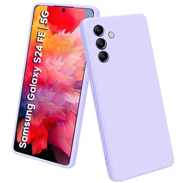 TRUEUPGRADE_Compatible_with_Samsung_Galaxy_S24_FE_5G_Back_Cover_Case,_Liquid_Silicone_Cover,_Full_Body_Protective_Cover,_Shockproof,_Slim_Phone_Cover,_Anti-Scratch_Soft_Microfiber_Lining_-_Purple