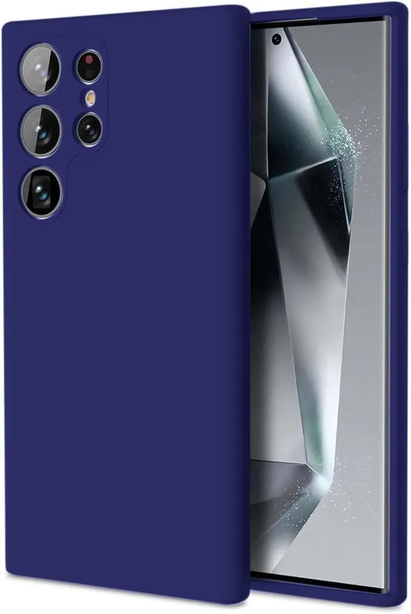 TRUEUPGRADE_Compatible_with_Samsung_Galaxy_S24_Ultra_5G_Back_Cover_Case,_Liquid_Silicone_Cover,_Full_Body_Protective_Cover,_Shockproof,_Slim_Phone_Cover,_Anti-Scratch_Soft_Microfiber_Lining_-_Blue