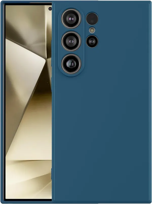 TRUEUPGRADE_Compatible_with_Samsung_Galaxy_S24_Ultra_5G_Back_Cover_Case,_Liquid_Silicone_Cover,_Full_Body_Protective_Cover,_Shockproof,_Slim_Phone_Cover,_Anti-Scratch_Soft_Microfiber_Lining_-_Blue