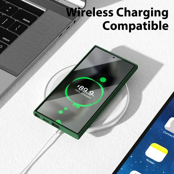 TRUEUPGRADE_Compatible_with_Samsung_Galaxy_S24_Ultra_5G_Back_Cover_Case,_Liquid_Silicone_Cover,_Full_Body_Protective_Cover,_Shockproof,_Slim_Phone_Cover,_Anti-Scratch_Soft_Microfiber_Lining_-_Green