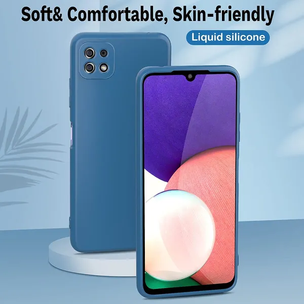Samsung_Galaxy_A22_5G_Blue_Silicone_Protective_Back_Case_Cover