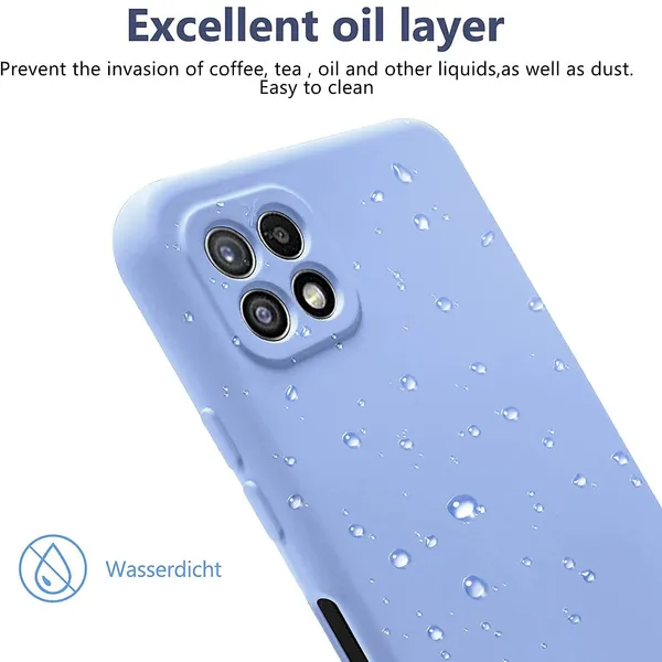TRUEUPGRADE_for_Samsung_Galaxy_F42_5G_/_A22_5G_Case_Liquid_Silicone_Gel_Rubber_Case_with_Soft_Microfiber_Lining_Cushion_Slim_Hard_Shell_Shockproof_Protective_Cover_for_Samsung_Galaxy_A22_5G_(Purple)