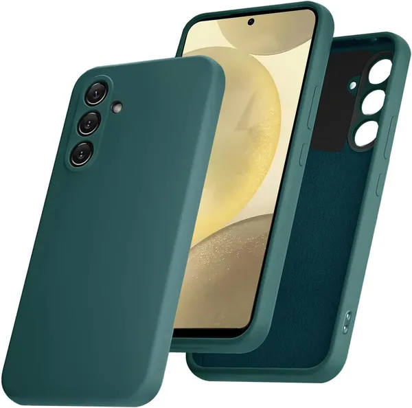 TRUEUPGRADE_Liquid_Silicone_Designed_Back_Case_Cover_for_Samsung_Galaxy_S24_5G_|_Microfiber_Inside_|_Bumper_Back_Cover_Case_for_Samsung_Galaxy_S24_5G_-_Green