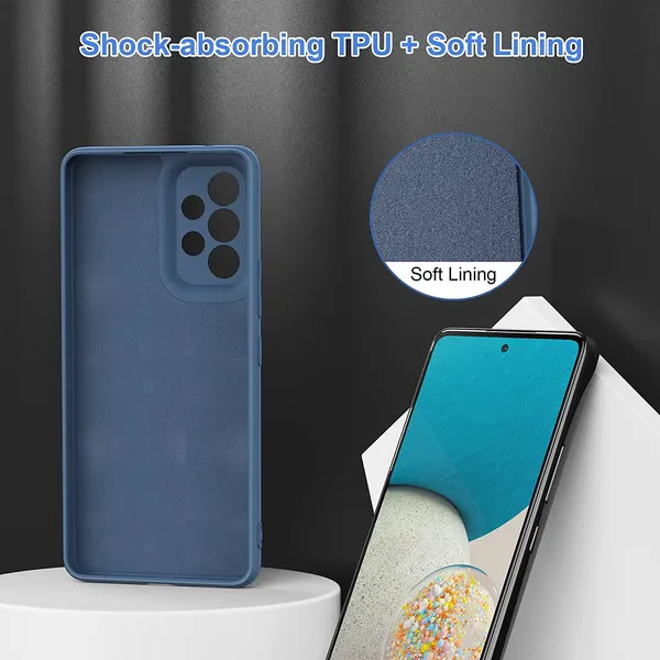 TRUEUPGRADE_Liquid_Silicone_Case_for_Samsung_Galaxy_A52_Silky-Soft_Touch_Full_Body_Protection_Shockproof_Cover_Case_with_Soft_Microfiber_Lining_(Blue)