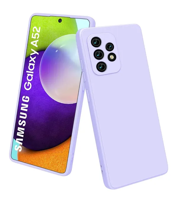 TRUEUPGRADE_Liquid_Silicone_Case_for_Samsung_Galaxy_A52_Silky-Soft_Touch_Full_Body_Protection_Shockproof_Cover_Case_with_Soft_Microfiber_Lining_(Purple)