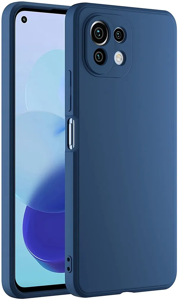 Xiaomi_Mi_11_Lite_Blue_Plastic_Protective_Back_Case_Cover