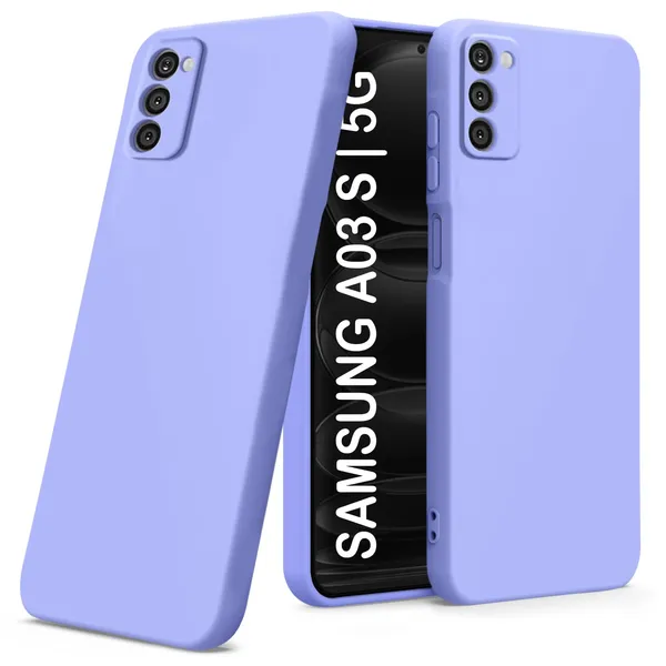 TRUEUPGRADE_Compatible_with_Samsung_Galaxy_A03s_Back_Cover_Case,_Liquid_Silicone_Cover,_Full_Body_Protective_Cover,_Shockproof,_Anti-Scratch_Soft_Microfiber_Lining_-_Purple