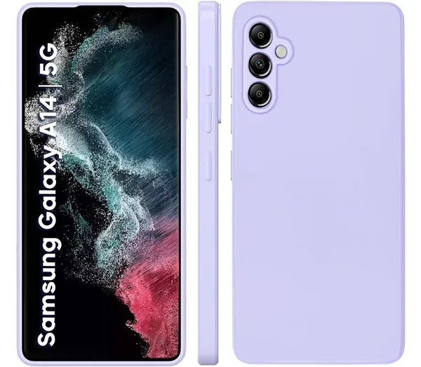 TRUEUPGRADE_Liquid_Silicone_Designed_Back_Case_Cover_for_Samsung_Galaxy_A14_5G_|_Microfiber_Inside_|_Bumper_Back_Cover_Case_for_Samsung_Galaxy_A14_5G_-_Purple