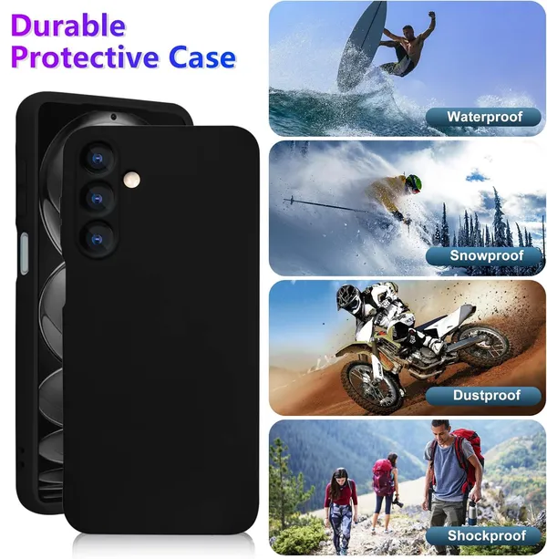 TRUEUPGRADE_Liquid_Silicone_Designed_Back_Case_Cover_for_Samsung_Galaxy_A16_5G_|_Microfiber_Inside,_Full_Protection_|_Bumper_Back_Cover_Case_for_Samsung_Galaxy_A16_5G_Black