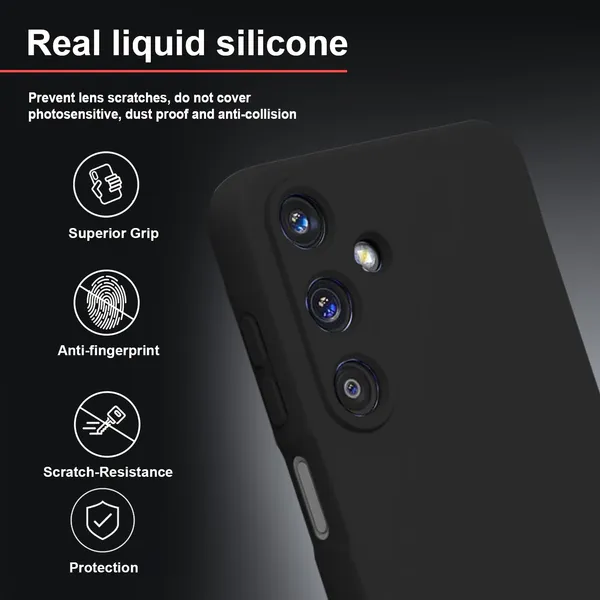 TRUEUPGRADE_Liquid_Silicone_Designed_Back_Case_Cover_for_Samsung_Galaxy_A16_5G_|_Microfiber_Inside,_Full_Protection_|_Bumper_Back_Cover_Case_for_Samsung_Galaxy_A16_5G_Black