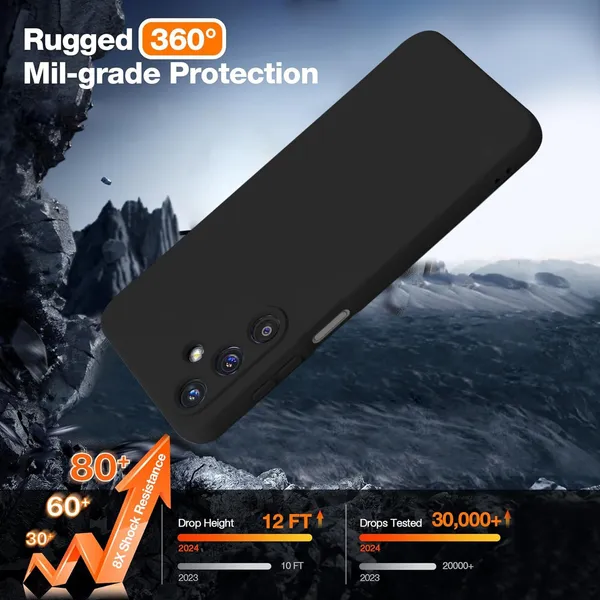 TRUEUPGRADE_Compatible_with_Samsung_Galaxy_A16_5G_Back_Cover_Case,_Liquid_Silicone_Cover,_Full_Body_Protective_Cover,_Shockproof,_Anti-Scratch_Soft_Microfiber_Lining_-_Black
