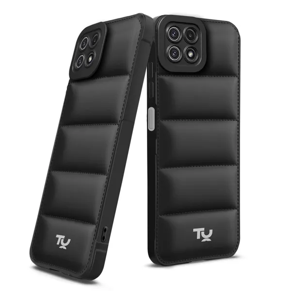 TRUEUPGRADE_Back_Case_Cover_for_Samsung_A22_5G_/_Samsung_F42_5G_|_Compatible_for_Samsung_A22_5G_/_Samsung_F42_5G_Back_Case_Cover_|_Puff_Case_with_Camera_Protection_|Black