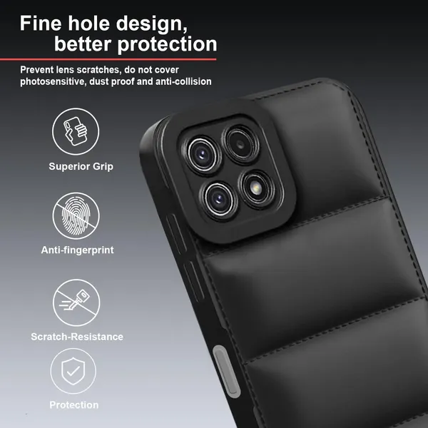 TRUEUPGRADE_Back_Case_Cover_for_Samsung_A22_5G_/_Samsung_F42_5G_|_Compatible_for_Samsung_A22_5G_/_Samsung_F42_5G_Back_Case_Cover_|_Puff_Case_with_Camera_Protection_|Black