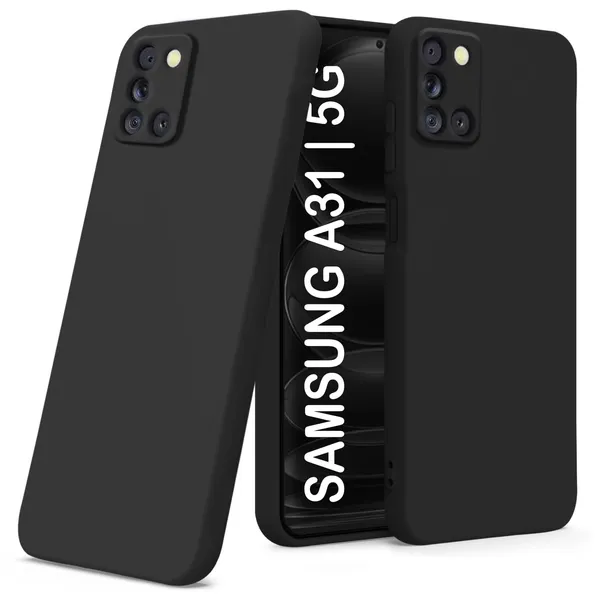 TRUEUPGRADE_Liquid_Silicone_Designed_Back_Case_Cover_for_Samsung_Galaxy_A31_|_Microfiber_Inside,_Full_Protection_|_Bumper_Back_Cover_Case_for_Samsung_Galaxy_A31_Black