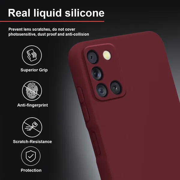 TRUEUPGRADE_Liquid_Silicone_Designed_Back_Case_Cover_for_Samsung_Galaxy_A31_|_Microfiber_Inside,_Full_Protection_|_Bumper_Back_Cover_Case_for_Samsung_Galaxy_A31_Wine