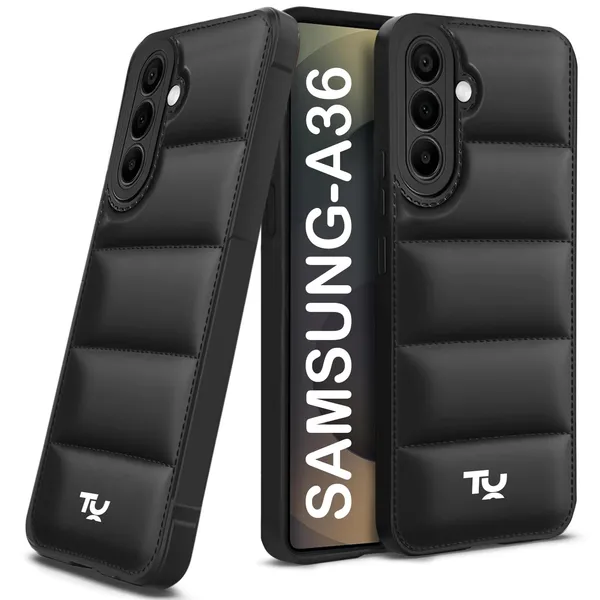 TRUEUPGRADE_Back_Case_Cover_for_Samsung_Galaxy_A36_5G_|_Compatible_for_Samsung_Galaxy_A36_5G_Back_Case_Cover_|_Puff_Case_with_Camera_Protection_|Black