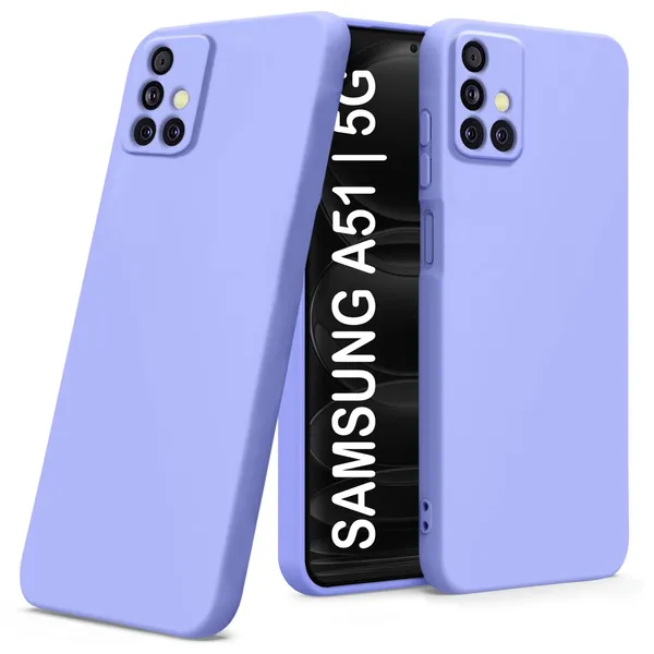 TRUEUPGRADE_Compatible_with_Samsung_Galaxy_A51_Back_Cover_Case,_Liquid_Silicone_Cover,_Full_Body_Protective_Cover,_Shockproof,_Anti-Scratch_Soft_Microfiber_Lining_-_Purple